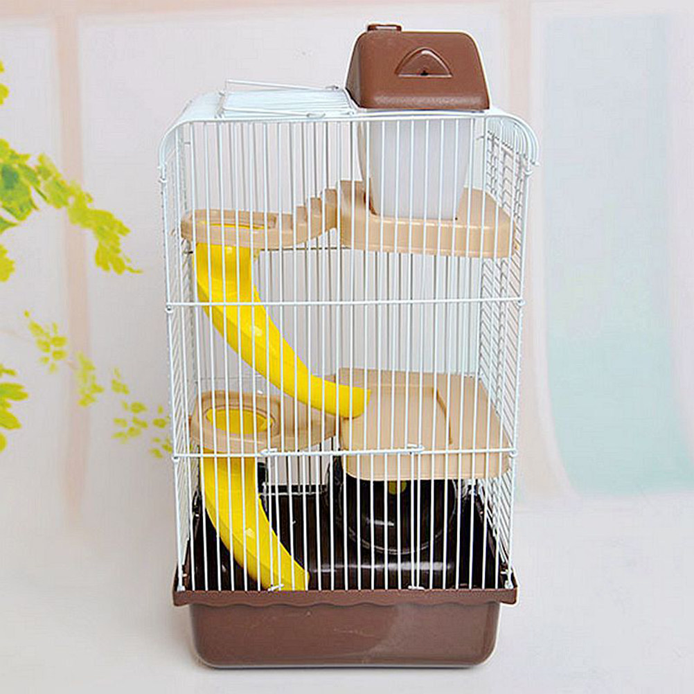 Luxury 3-Tier Slide Design Ham - Hamster Cage Wheel recension och pris