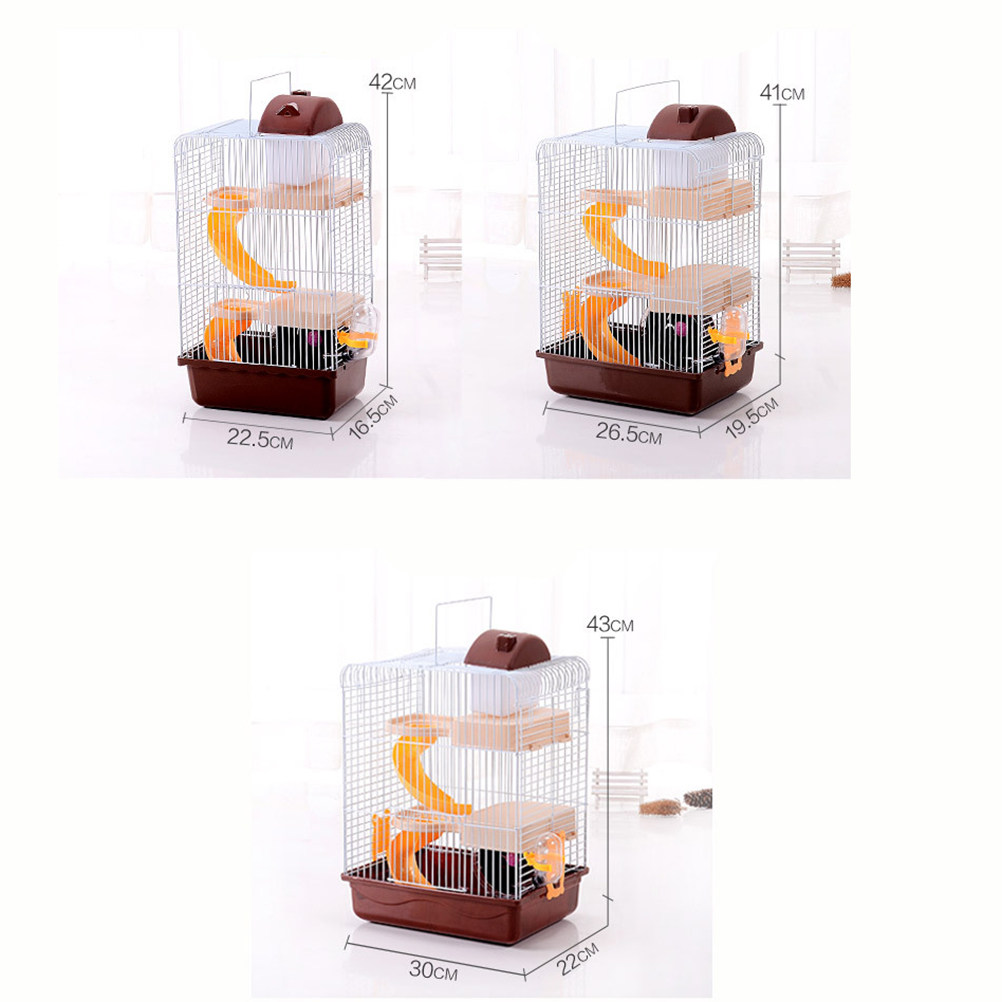 Luxury 3-Tier Slide Design Ham - Hamster Cage Wheel recension och pris