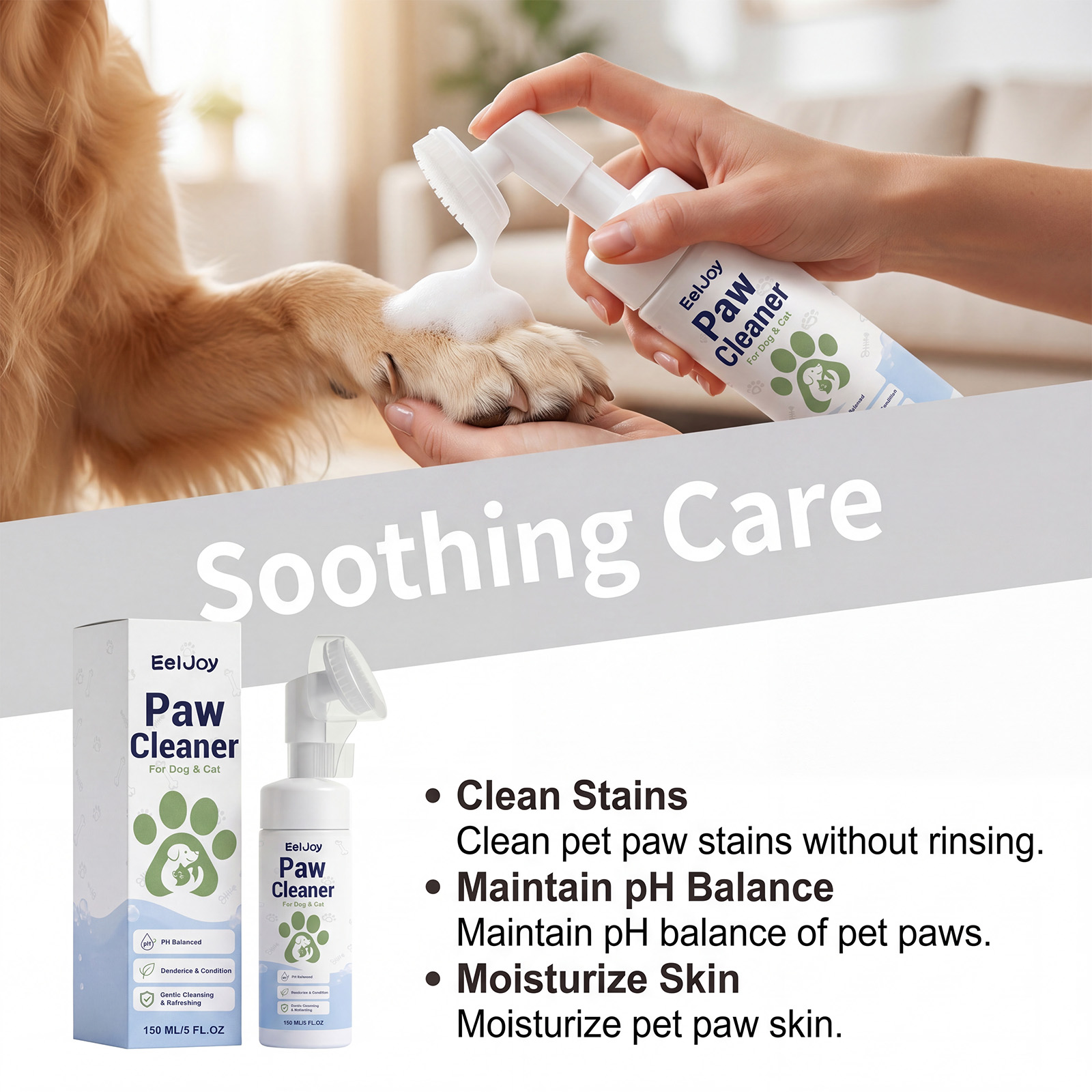 No Rinse Pet Paw Clean Foam Wi - Dog Paw Cleaner recension och pris