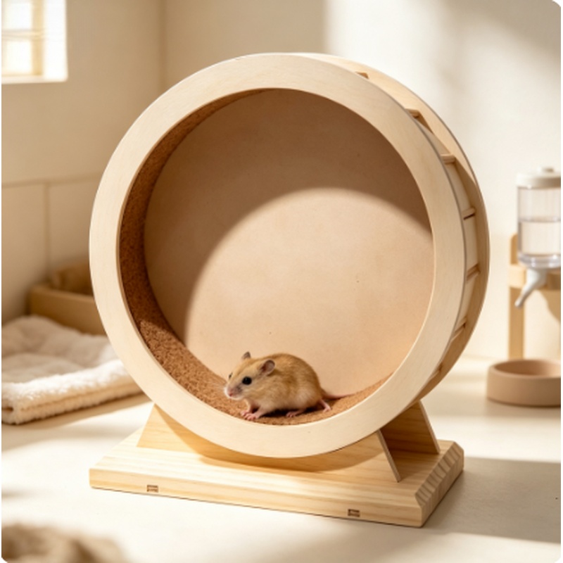 Mute Wooden Hamster Exercise W - Hamster Cage Wheel recension och pris